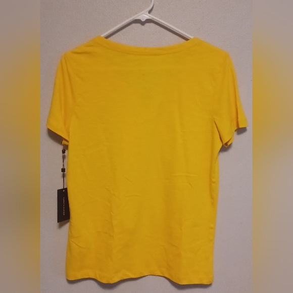 TOMMY HILFIGER Women's Sunflower Cotton Caftan Split-Neck T-Shirt Small NWT - Picture 5 of 10